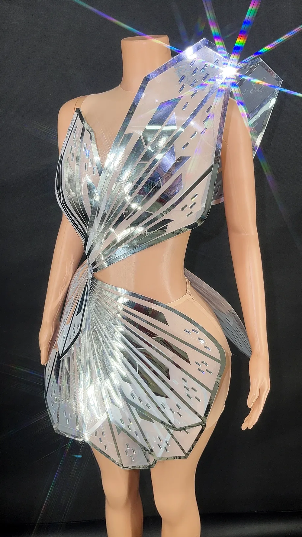 silver butterfly dress MACCAPANI | ITA DRESS