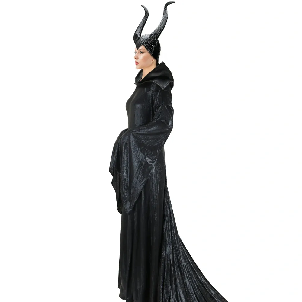 open lace back dress Maleficent Costume Dress and Headpiece Set