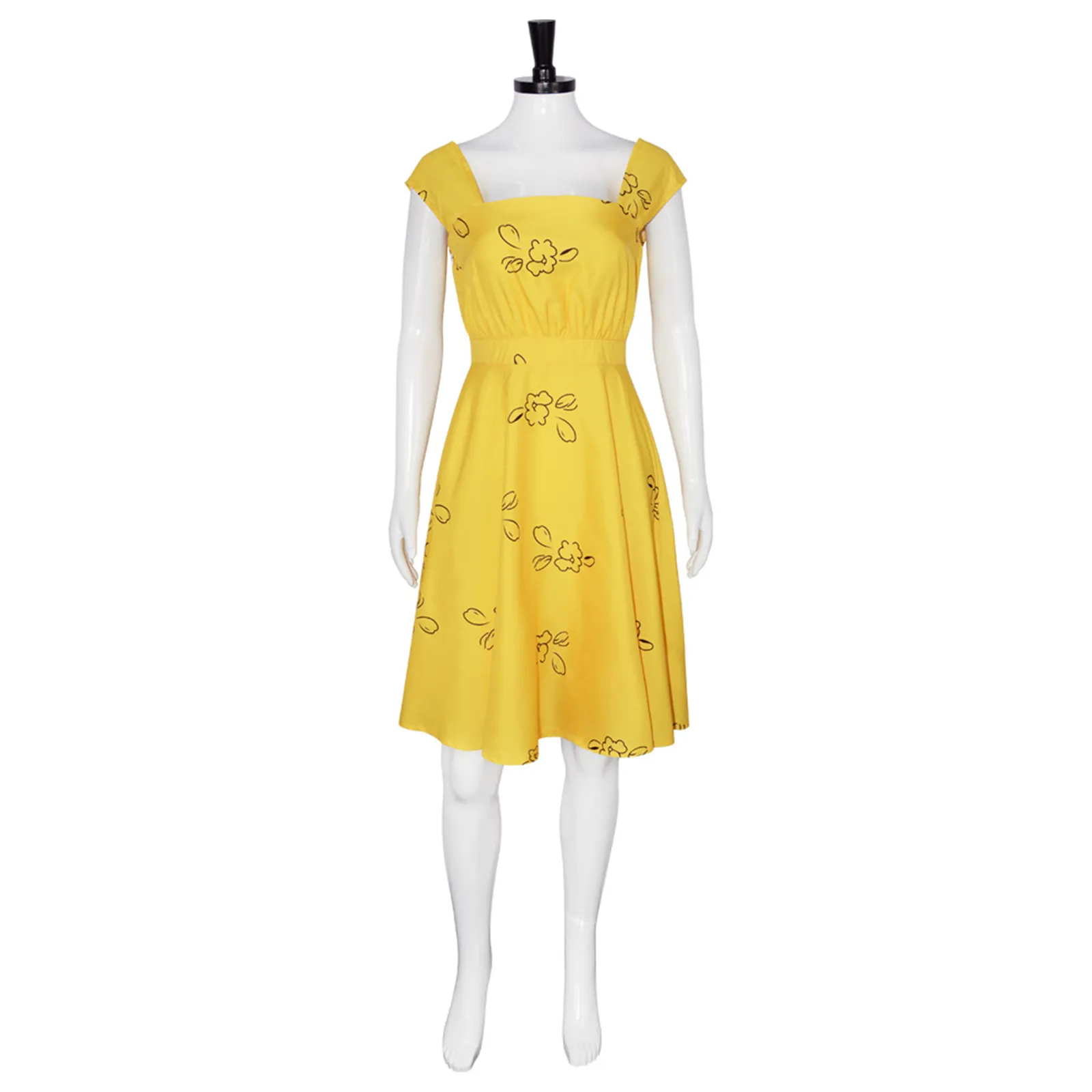 la la land dress yellow Emma Stone Short Chiffon Cocktail Prom Dress Hoprom 60 wide La La Land' Costume Designer
