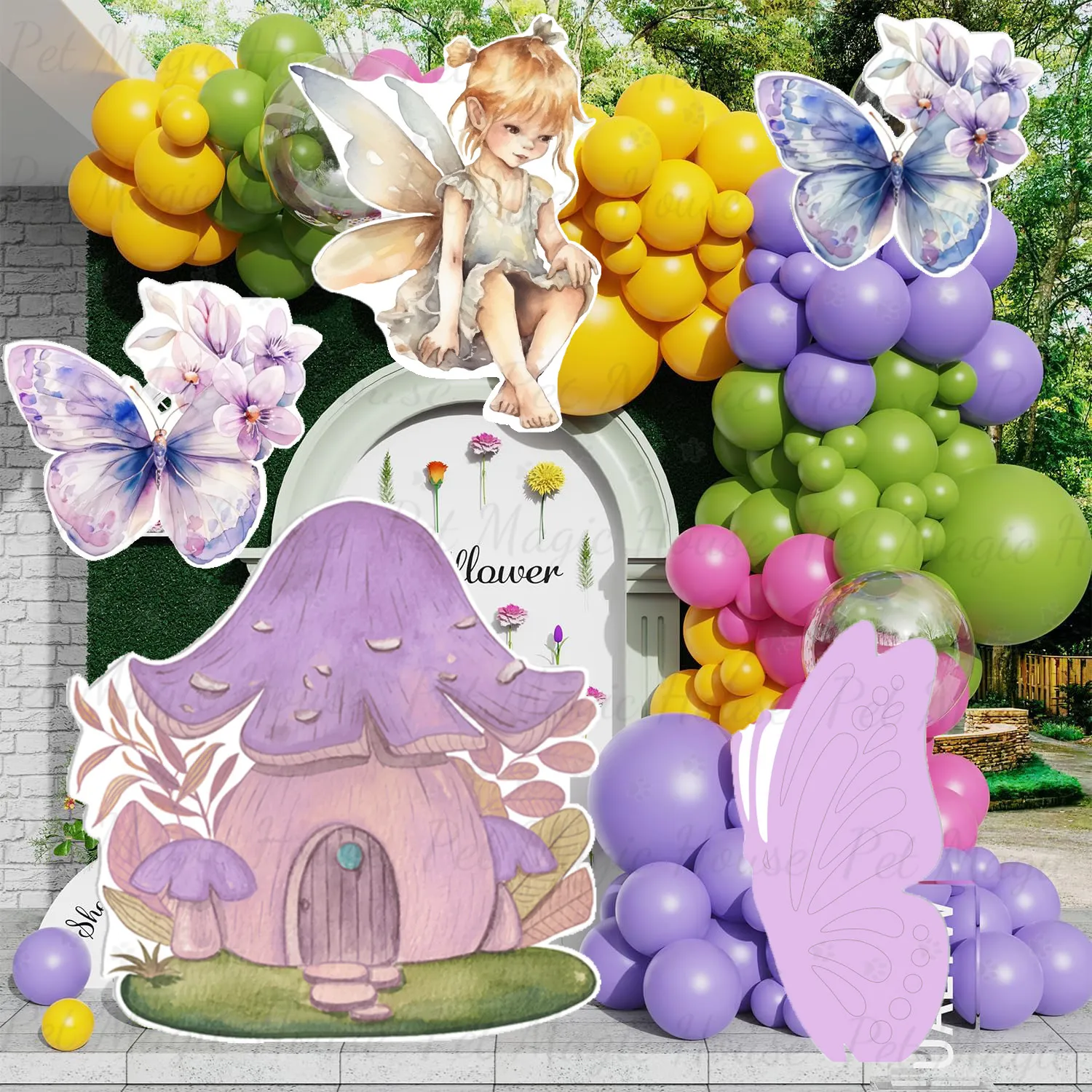 36inch Mushroom House KT Board Butterfly Flower Fairy Cutout For Birthday  Party Decoration Girl Baptism Baby Shower Supplies From Ddmyfeb, $43.86 |  DHgate.Com, image size:1500x1500