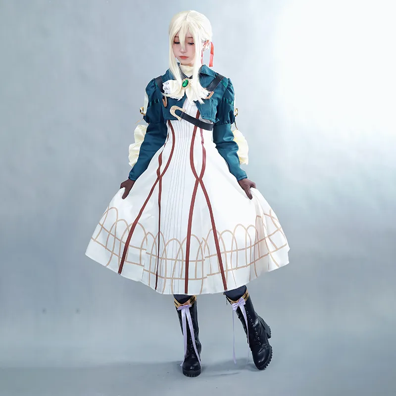 Violet Evergarden Cosplay Costume for Women - Retro Princess Dress, Coat, and indo western suit for Halloween, Carnival, Parties, Roleplay and Anime
