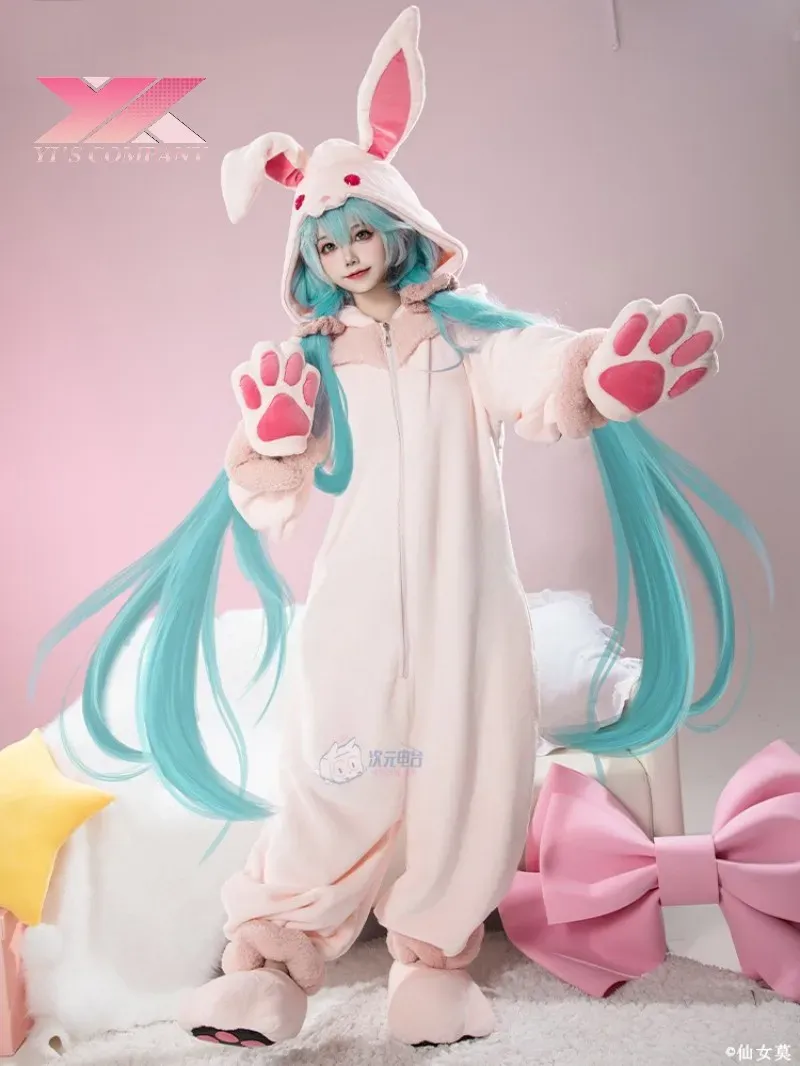 Anime Cosplay Animal Party Bunny Jumpsuit with Paw Shoes Costume Full Set Suit Cute Halloween Party Outfit for Women Girls Anime Cosplay Animal Party Bunny Jumpsuit with Paw Shoes Costume Full Set Suit Cute Halloween Party Outfit for Women Girls