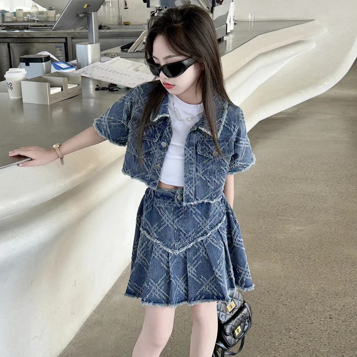 Denim Jacket Dress For Girls Jeans HOT Girl Dress Jeans Top Jacket