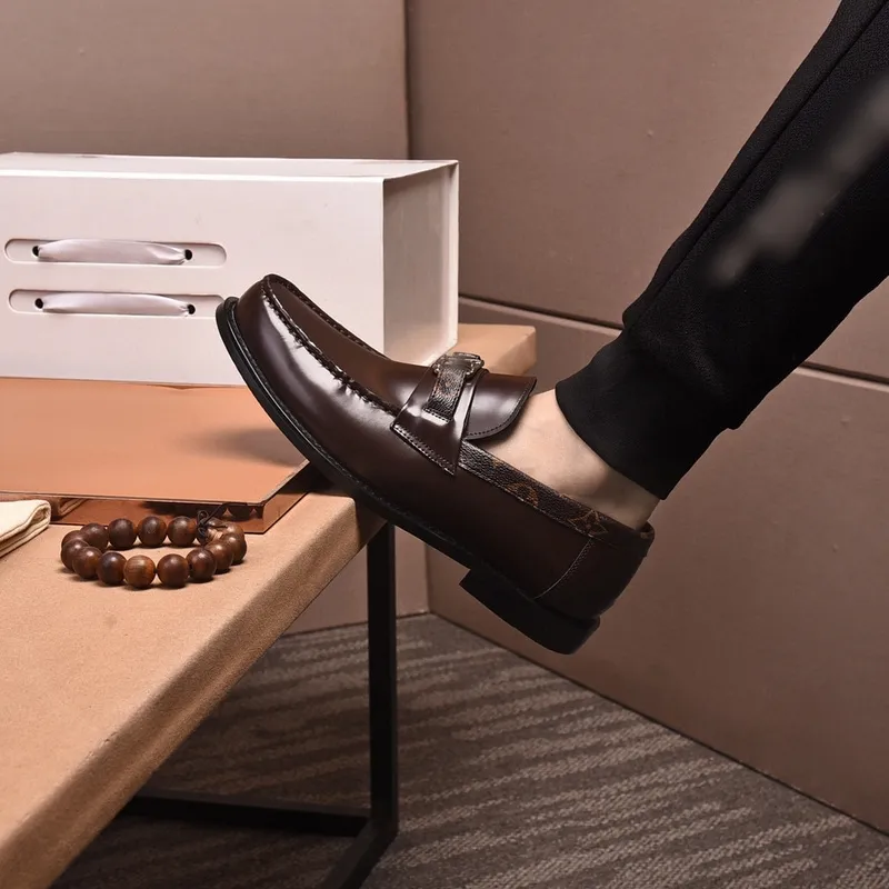 Luxury Designer Leather Mens Loafers Amazon.com | Luxury Rivet Loafers Leather Formal Business  main image 4