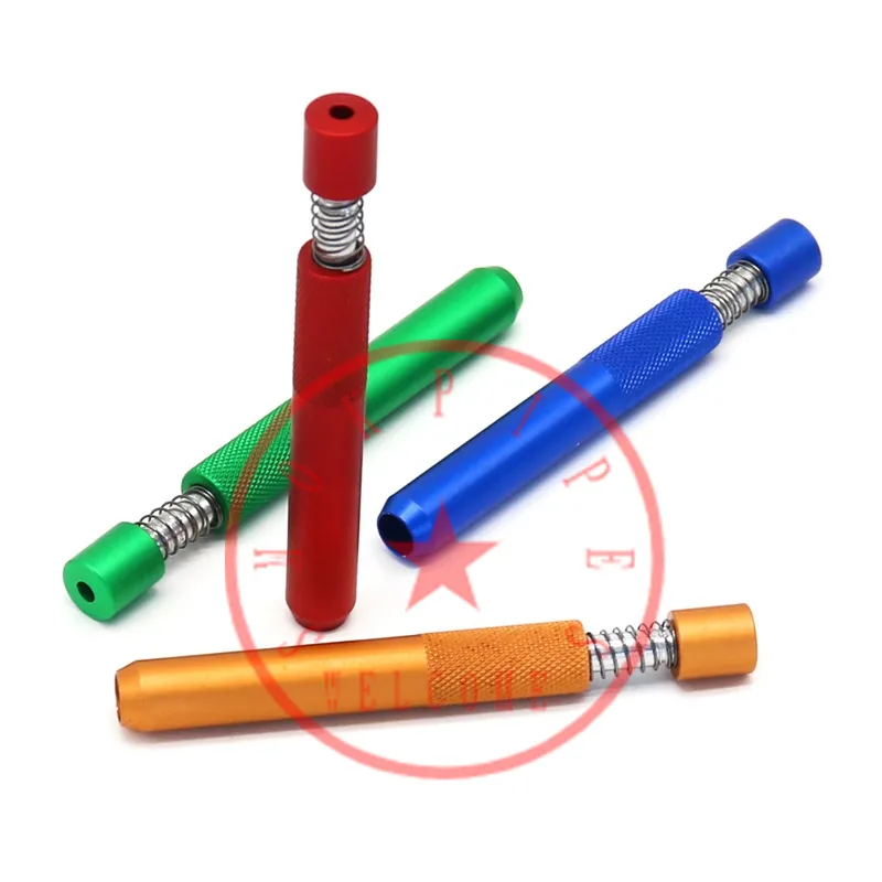 tobacco straw Smoking Colorful Aluminum Spring Pipes Portable Dry... From Smokpipes,  $0.52