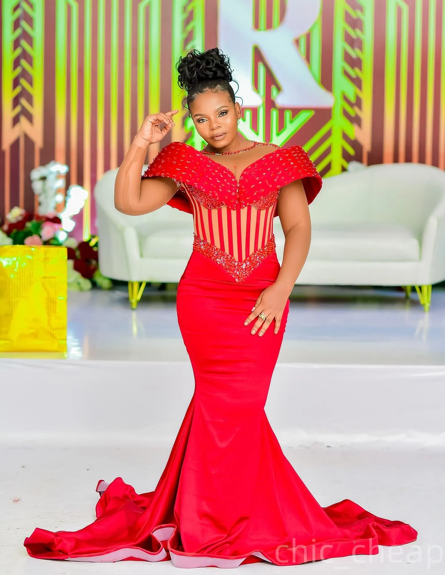 Mermaid Red Prom Dresses 2025 Crystals Beaded Sheer... From 127,77  |  DHgate