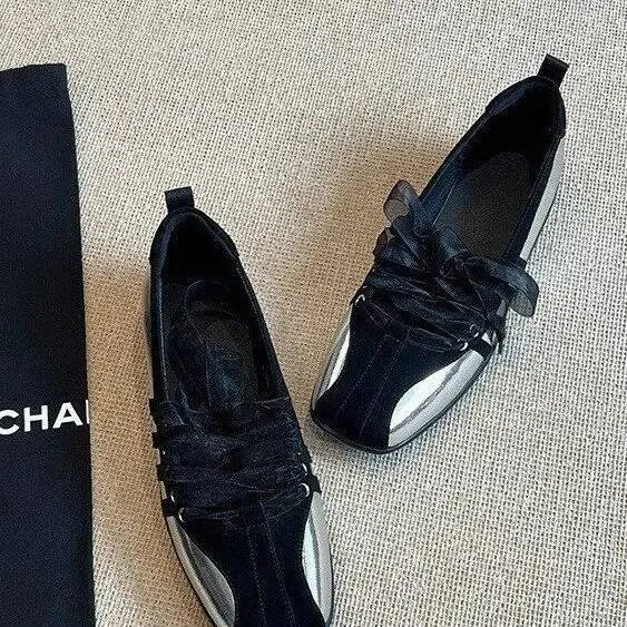 Women's New Korean Functional Ballet Slippers Lace-Up Mary Jane Casual Flat Vintage Single Shoe Adult Size Synthetic_desvips.com