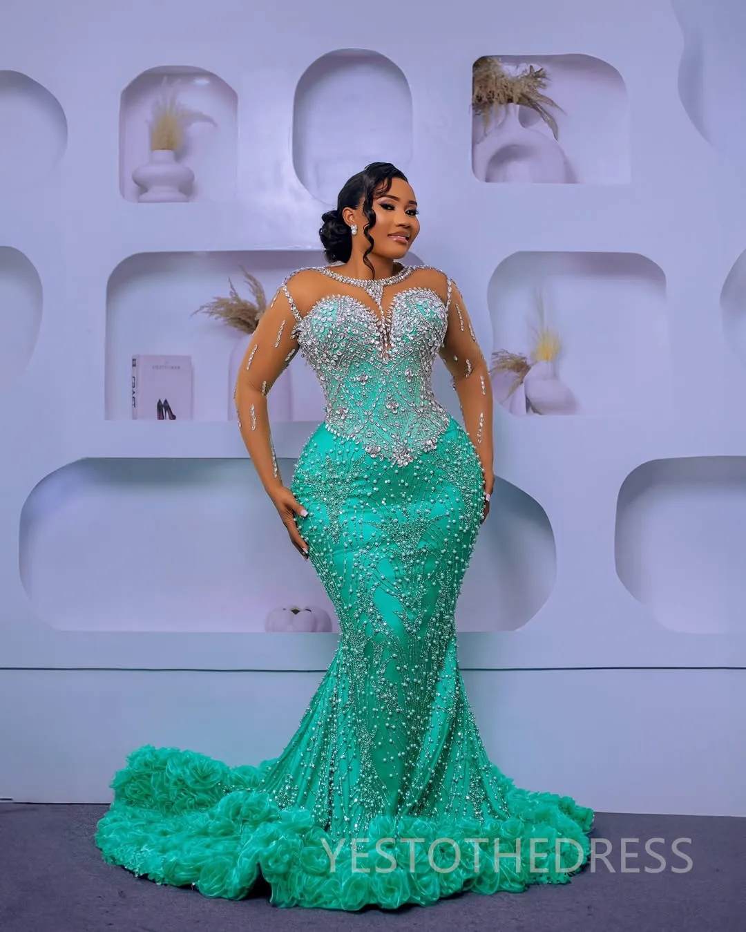Pink Nordstrom Night Gowns Plus Size Mint Mermaid Prom Dresses 2025 Evening  Dresses For African Black Women Sheer Neck Beaded Lace Appliqued Flora  Birthday Dress Second Reception Gowns AM2401 From 285,14  DHgate