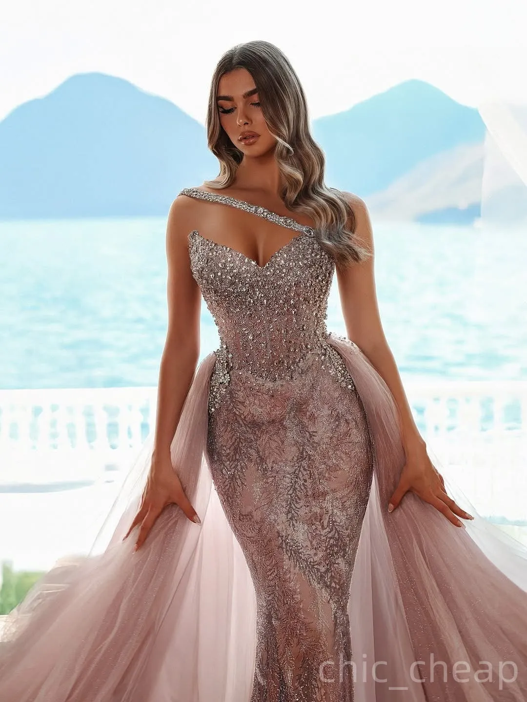 Blush Pink Mermaid Prom Dresses 225 One Shoulder... From 463,43  | DHgate