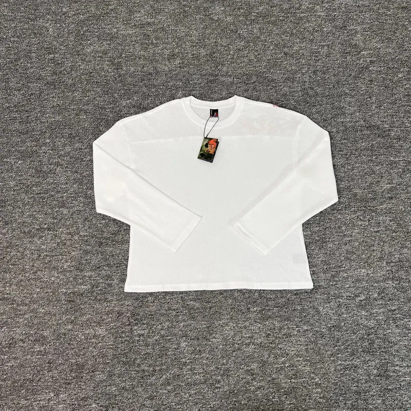 Waffle Long Sleeve Embroidery Sakura Derschutze Blossom T Shirt