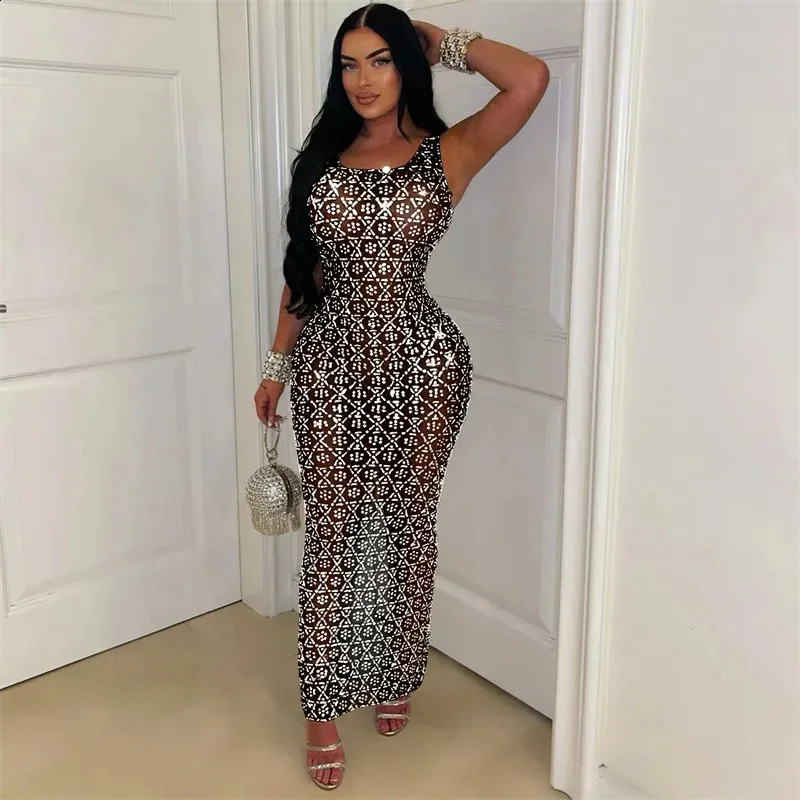 sparkly birthday dresses Custom Oyemwen Sequin High Slit Birthday Dress M