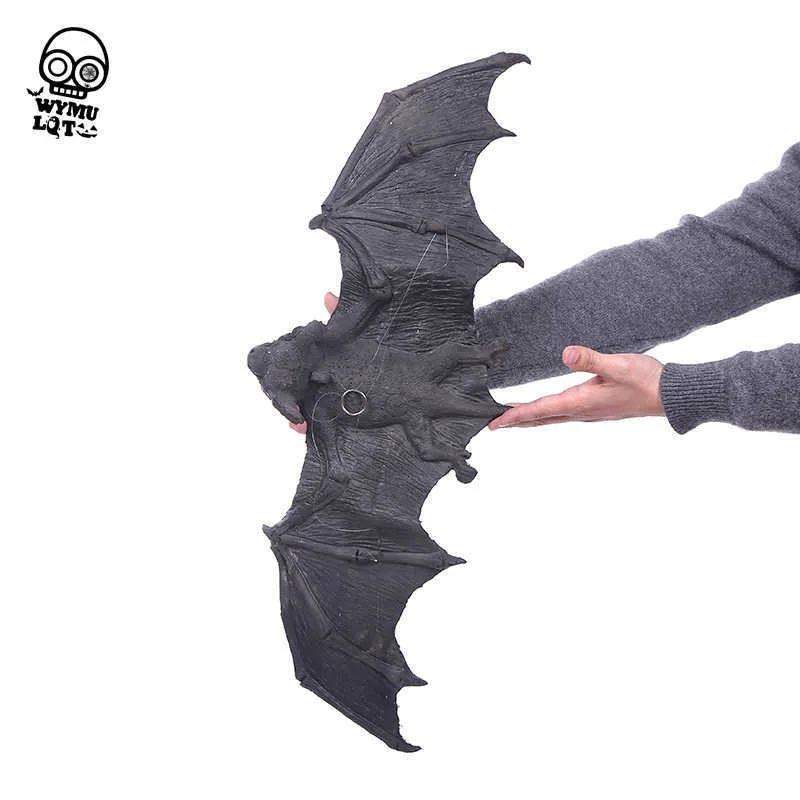 T250829 Halloween Bat Props Extra Large PU Prank Decorations For ...