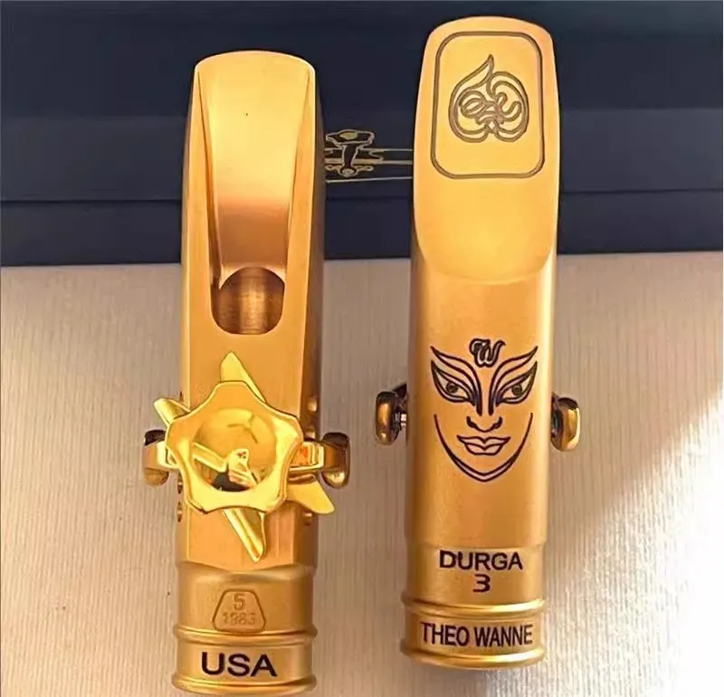 NEW Durga Flute Head 3 Generation Professional Alto Saxophone Metal Mouthpiece Gold Plating Sax Mouth Pieces Accessories