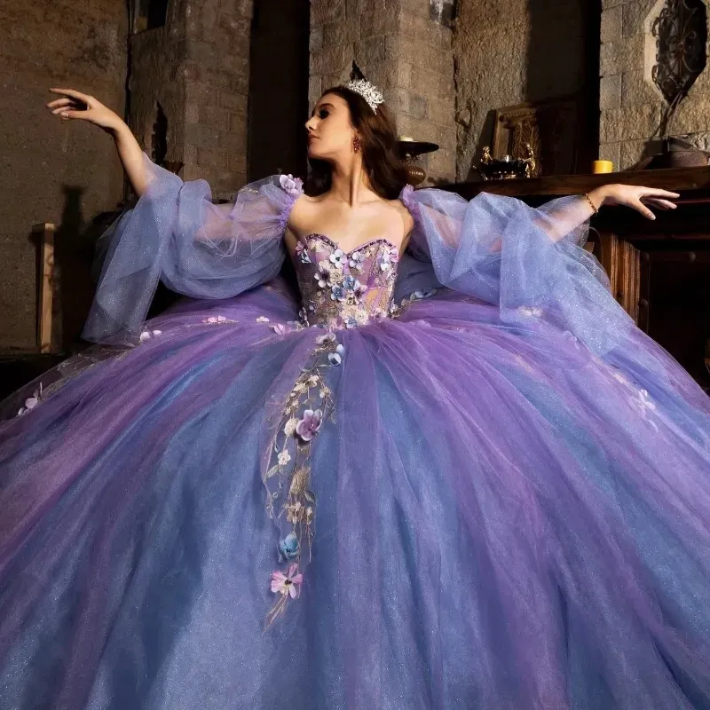 Sexy Sweetheart Lavender Blue Quinceanera Dress Off... From Zaomeng321,  $286.64 | DHgate.Com
