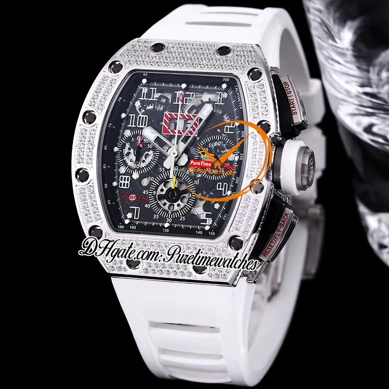 011 CRONOGRAFÍA FLABA DEL FLYBACK FELIPE MASSA A7750 RELOJ AUTOMÁTICO Mens