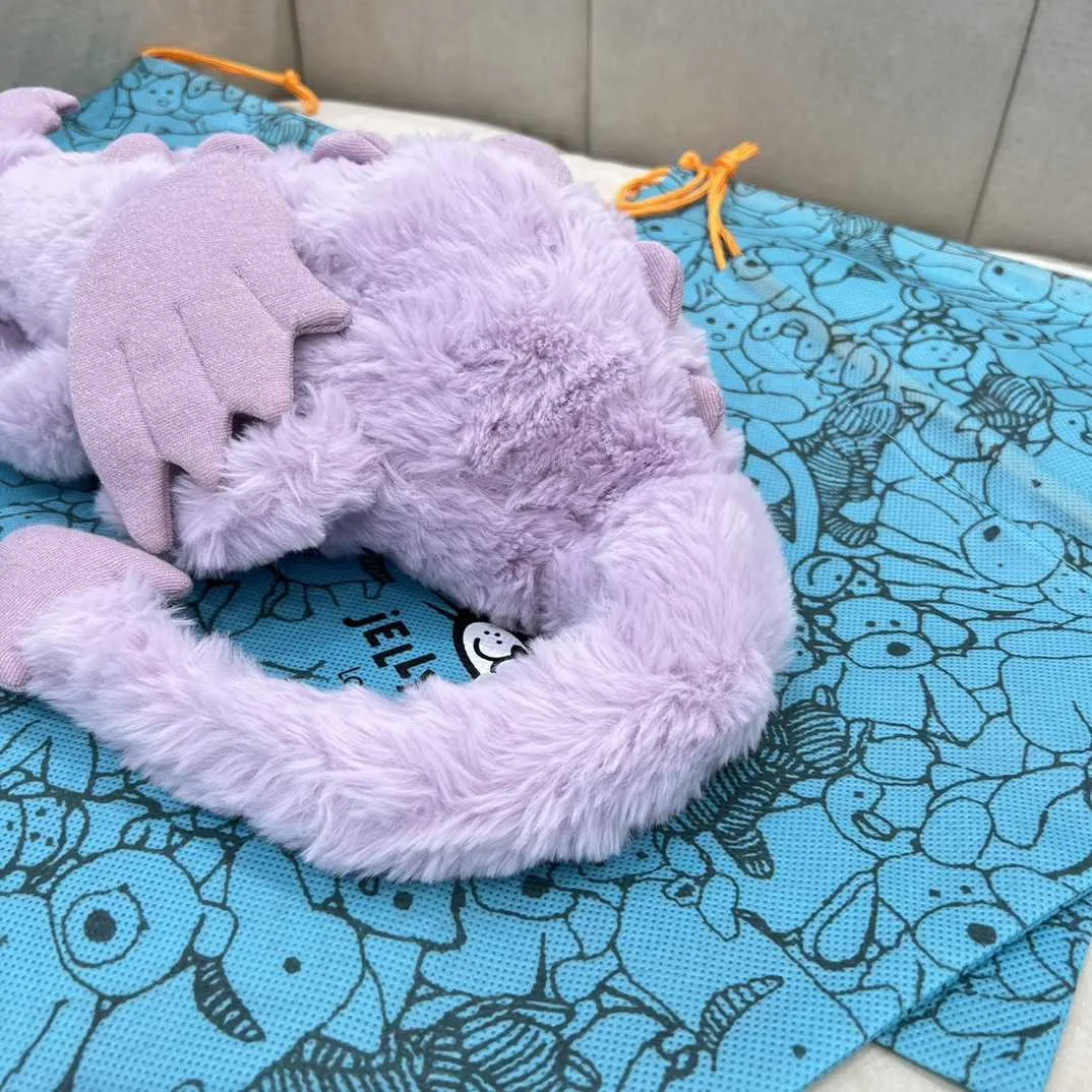 ぬいぐるみ 人形 50 センチメートルロング パープル ドラゴン