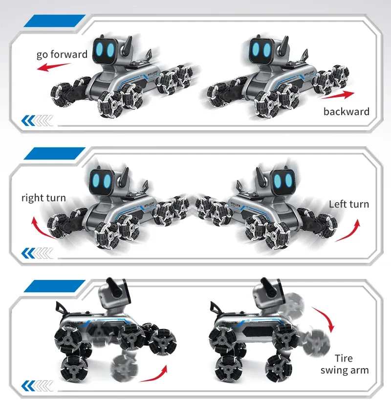 Dog Ride Motor Eight Wheeled Stunt Mechanical Dog Remote Control... From Godspeed, $19 ...