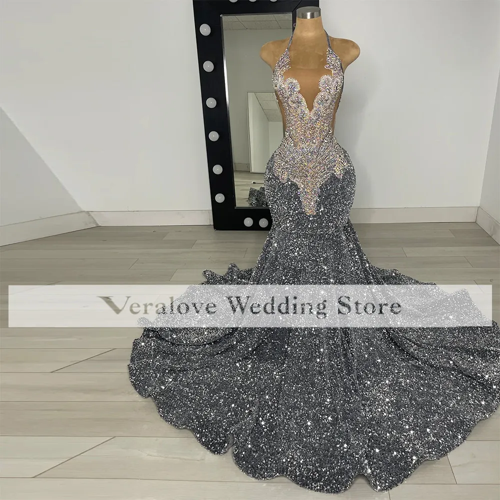 15 años vestido gris pedreria