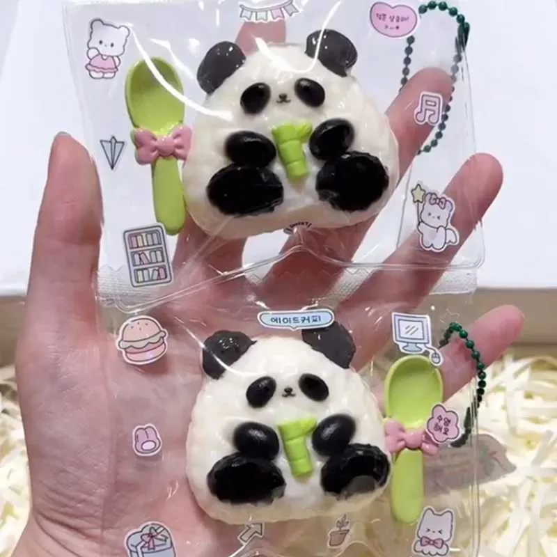 Cute Panda Squishy Toy: Adorable Mochi Taba Fidget Toy, Creative Cartoon  Panda Hugging Rice Bamboo, Stress Relief Birthday Gift for Kids