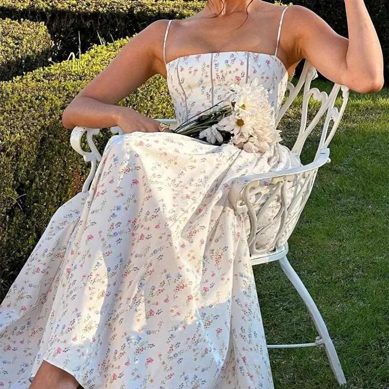 flowy dress aesthetic Ruffle Lace Floral Dress – Vintage Details & Long Silhouette – Cottagecore Princesscore Aesthetic Outfit Shawl / Free main image 1