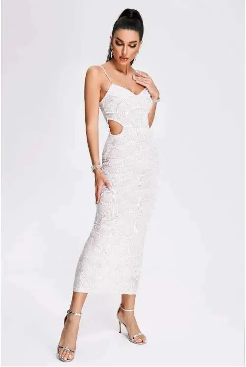 beige embroidered dress White Two-Piece Set Pearl Beaded Long Sleeve Dress with Cable Knit Cap –  Jolly Vintage
