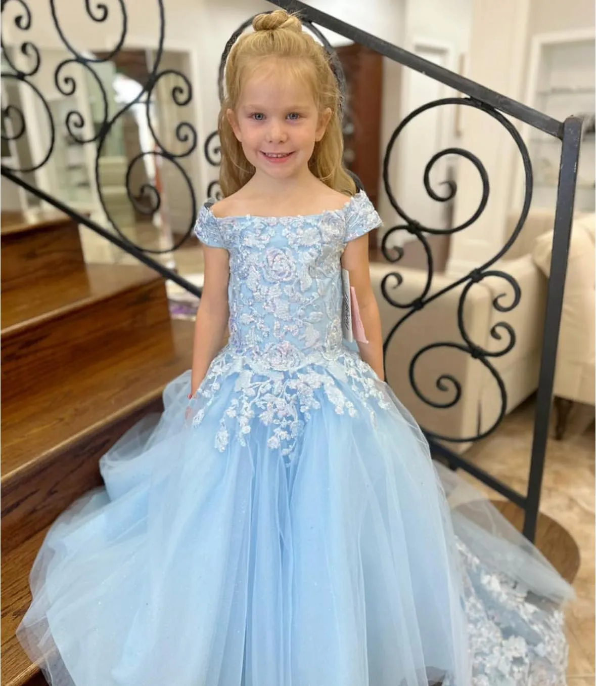 white christmas dresses Soirée Superstar Sequined Special Occasion Dress – Mia Belle Girls main image 1