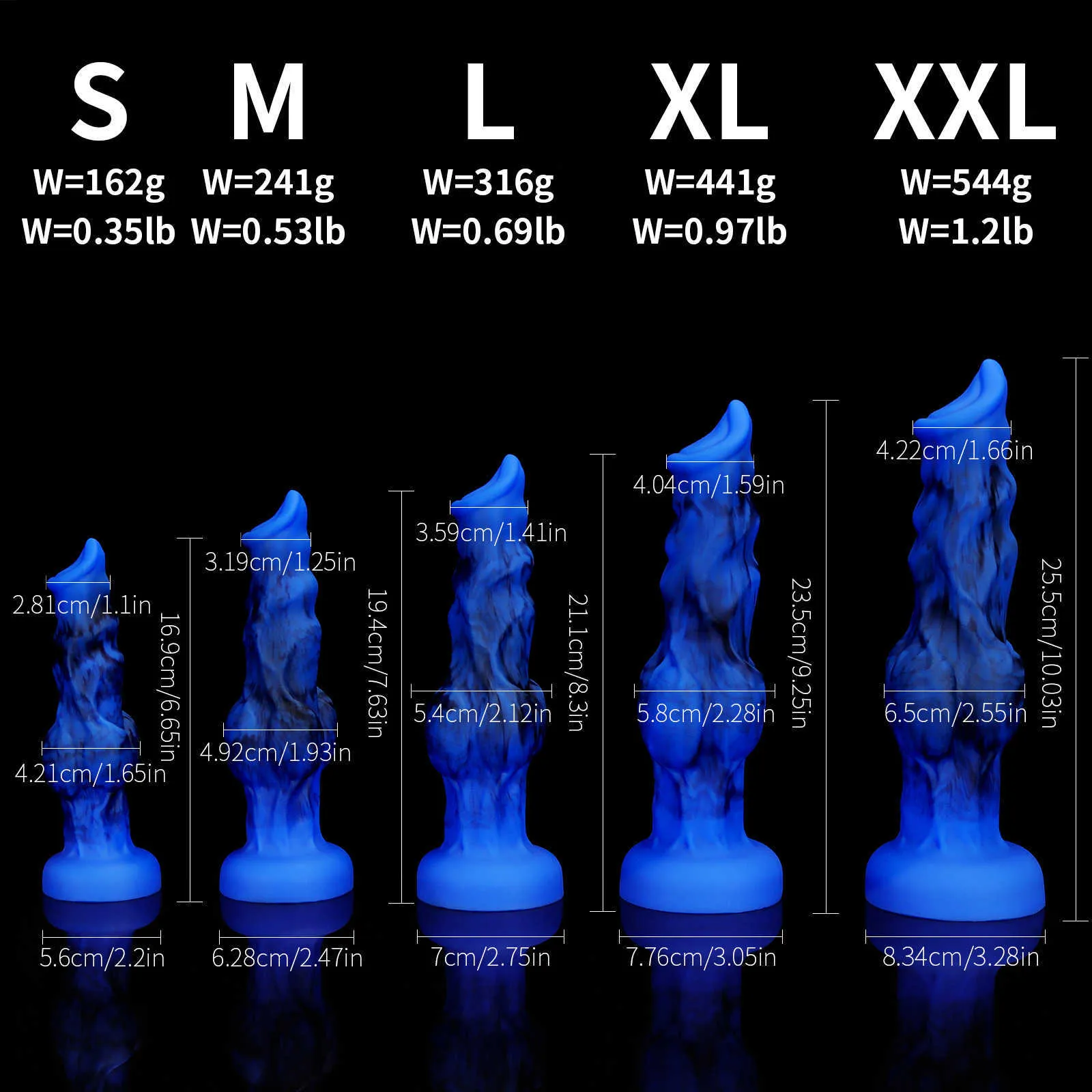 Realistic Wolf Texture Penis Large Liquid Silicone... From Brandsofluxury,  $8.96