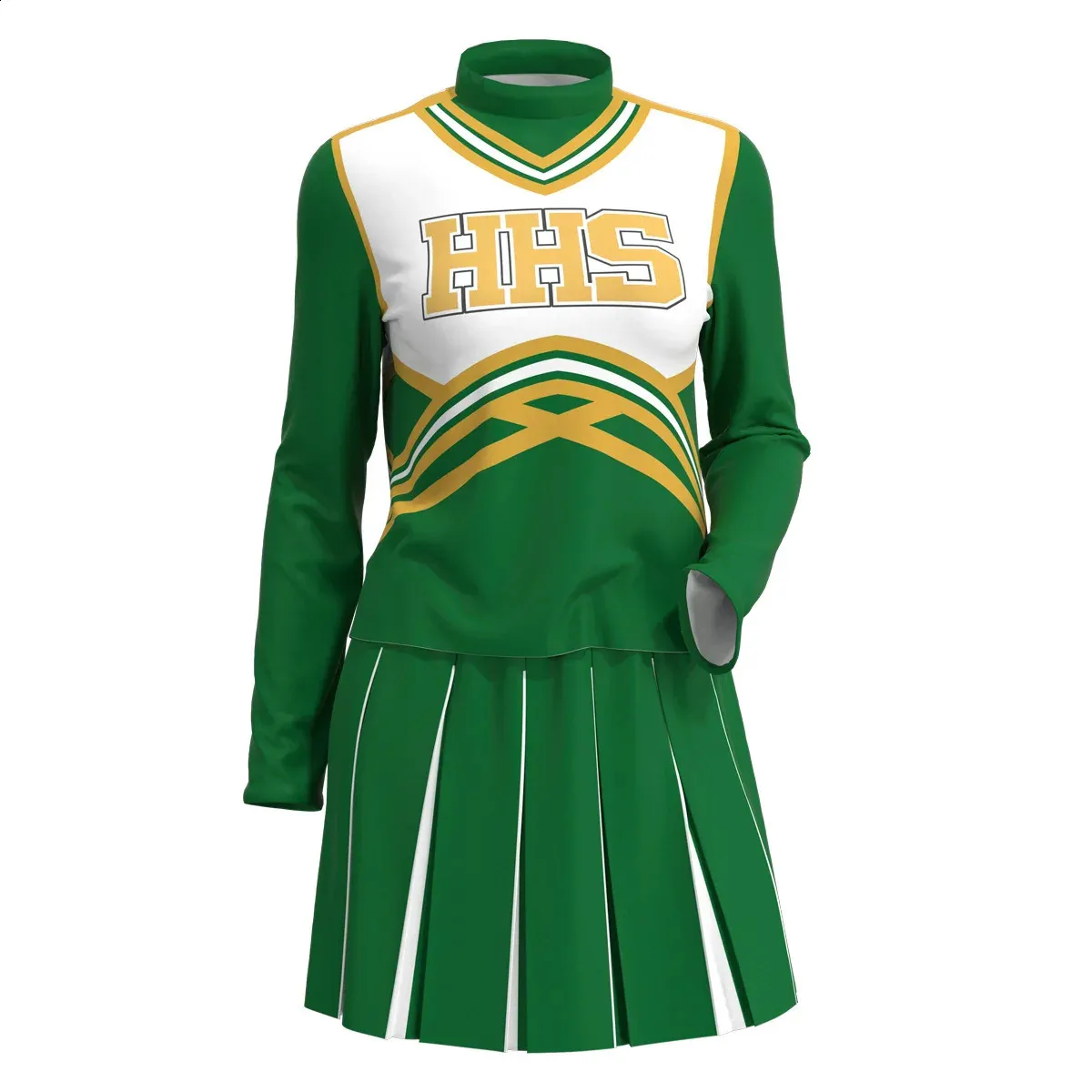 Cheerleader Costume Sexy Senior Year Rebel Cosplay HHS Green