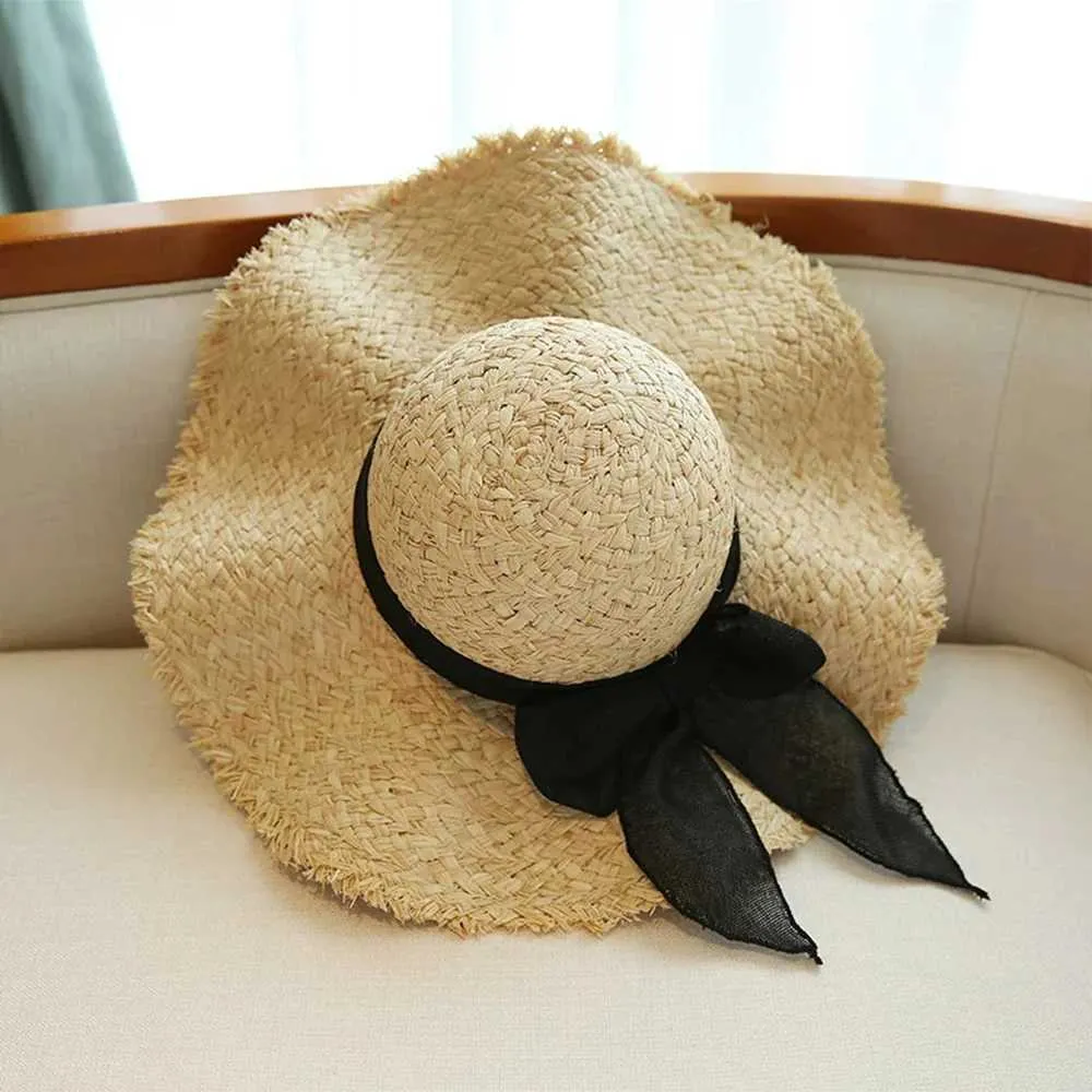 Wen Raffia Straw Hats High Quality Wide Brim Boater... From  display picture 1