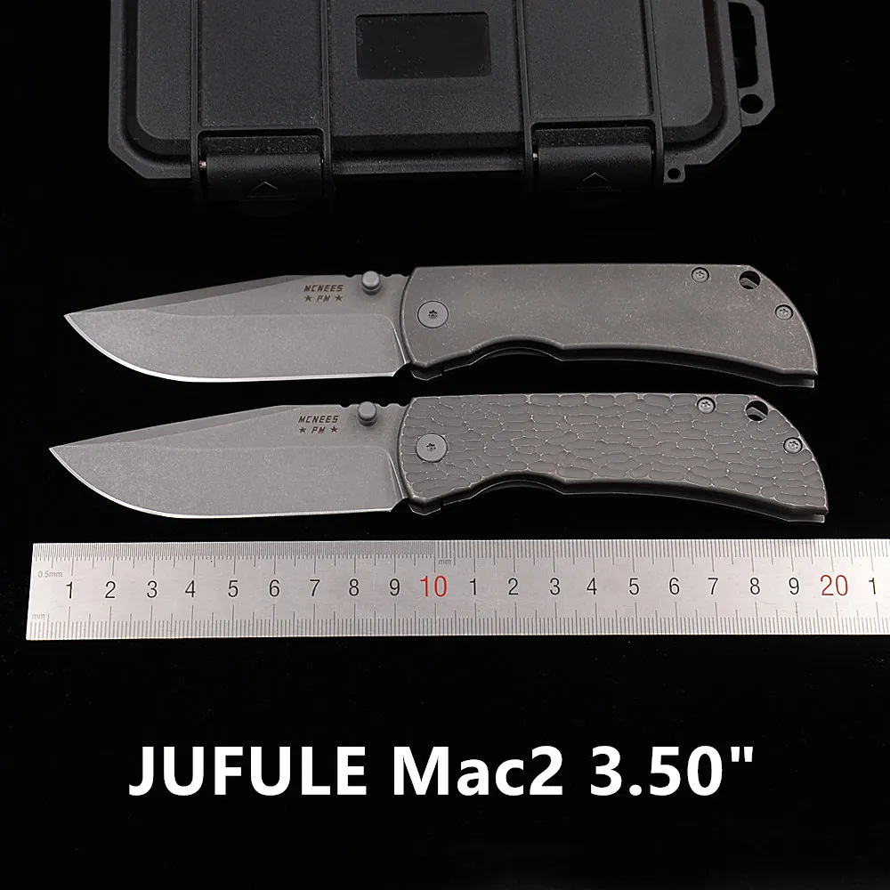 JUFULE Mac2 3.5 in 60+ HRC VG10 Blade Titanium Alloy Handle