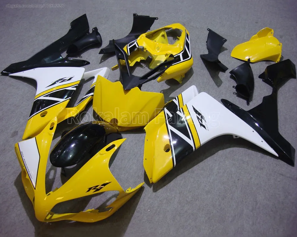 thumbnail interactive-video image 1 of Unpainted ABS Fairing Kit For Yamaha YZF R1 2007-2008 – Pre-Drilled + Windscreen 1 of 2