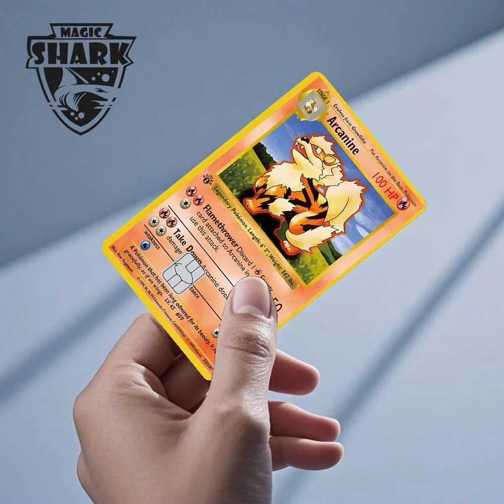 Arcanine Pokémon Card Credit Card Sticker Skin - Meme Style, BelleImpression