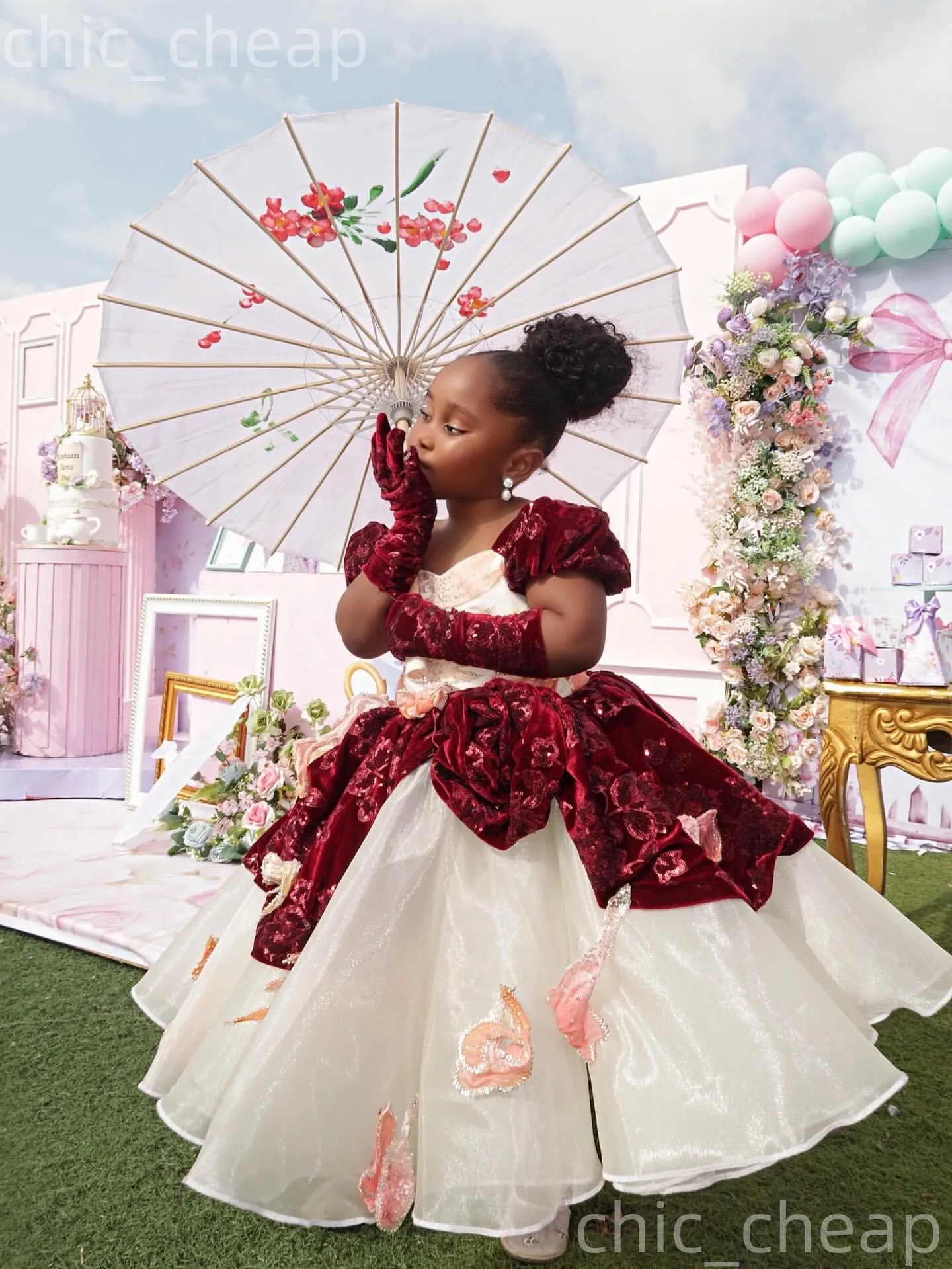 burgundy flower girl dress 4t Stunning Burgundy Flower Girl Dress