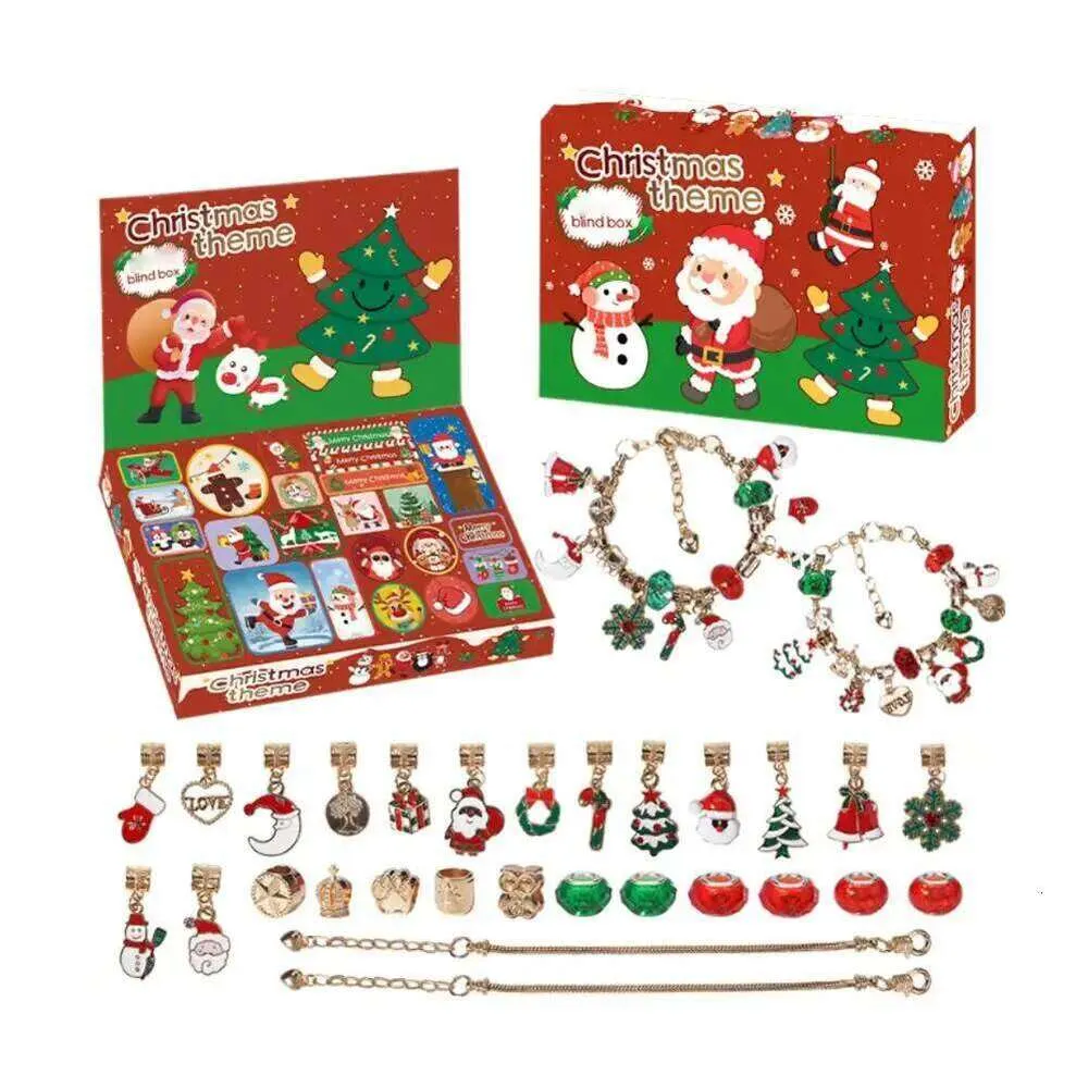Calendario De Adviento 2025 Para Niña – Pulsera Con 22 Cuentas Y 2 Brazaletes, Sorpresa Diaria De Joyas Para Navidad
