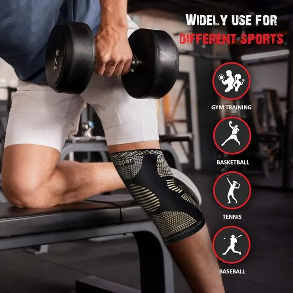 2pcs Compression Knee Brace Knee Compression Sleeve Support Compression Sleeve e