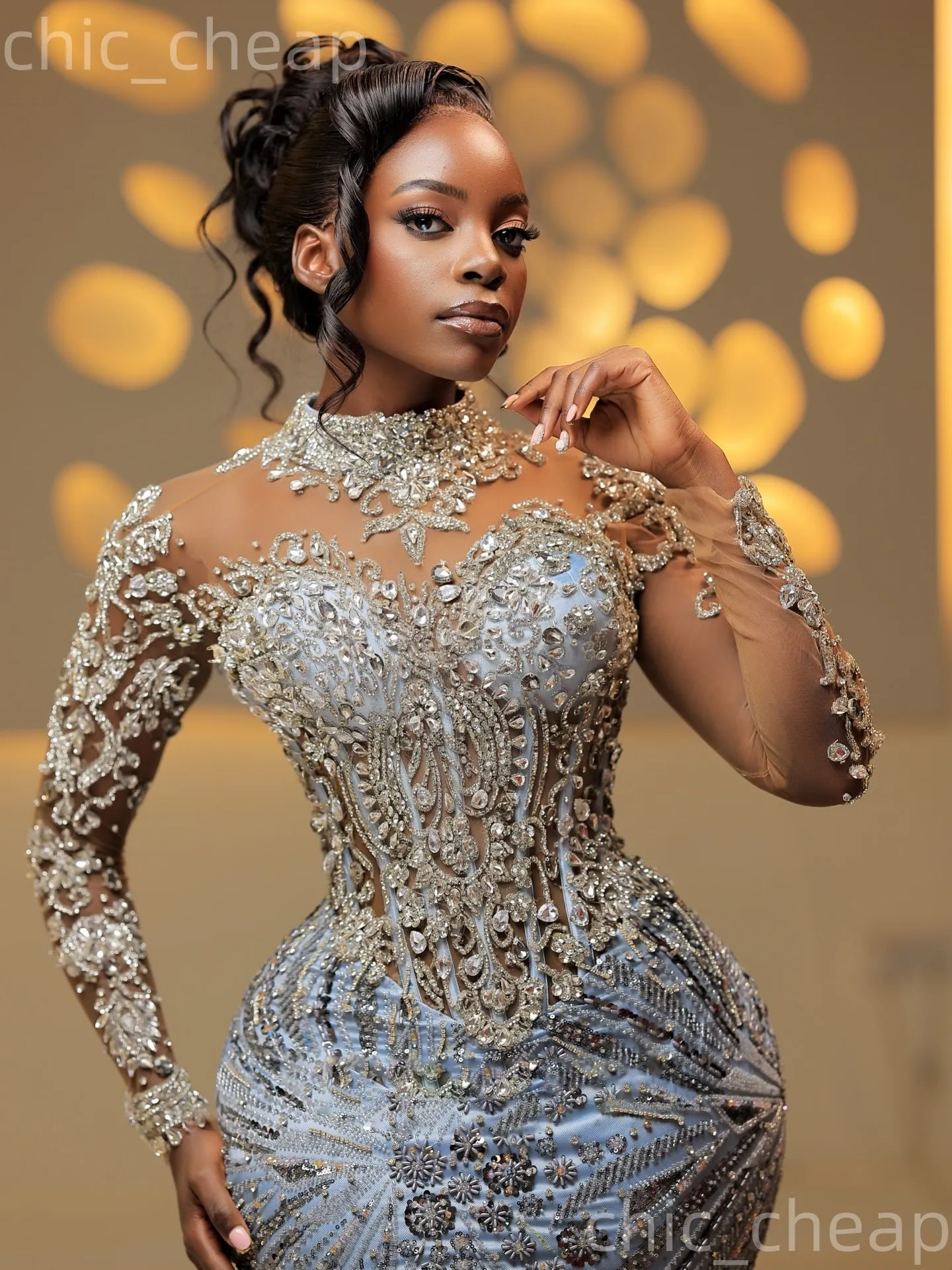 cheap silver dress sliver prom dress Black Girl Prom Dress Silver Beads Sequins Sexy Prom Dresses  Cheap