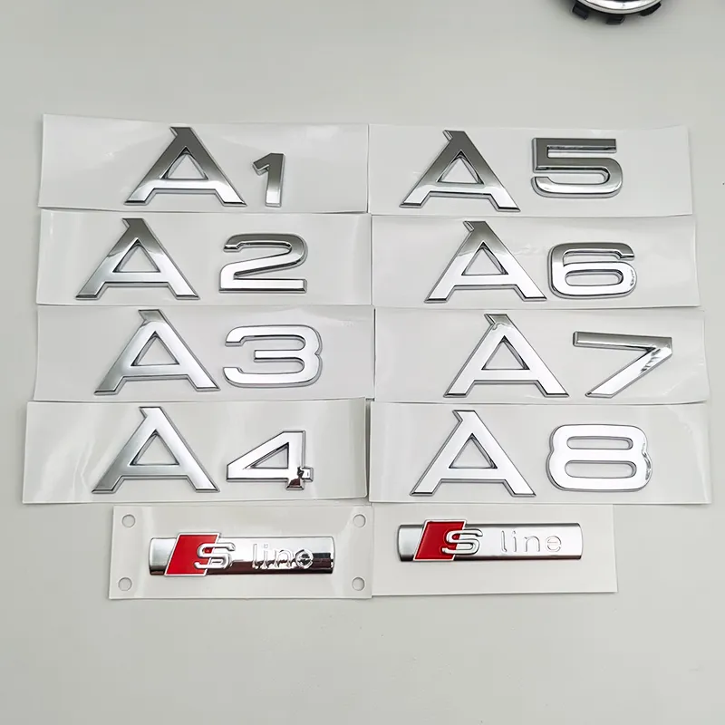 3D ABS Chrome Quattro Emblem – Front Grille Badge For Audi A1 A2 A3 A4 A5 A6