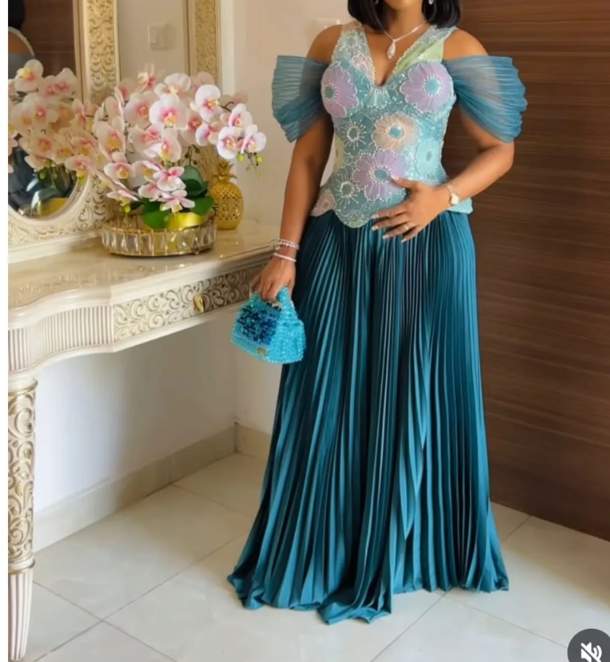 chiffon engagement dresses Pleated Mint Chiffon A-line Long Engagement Dress