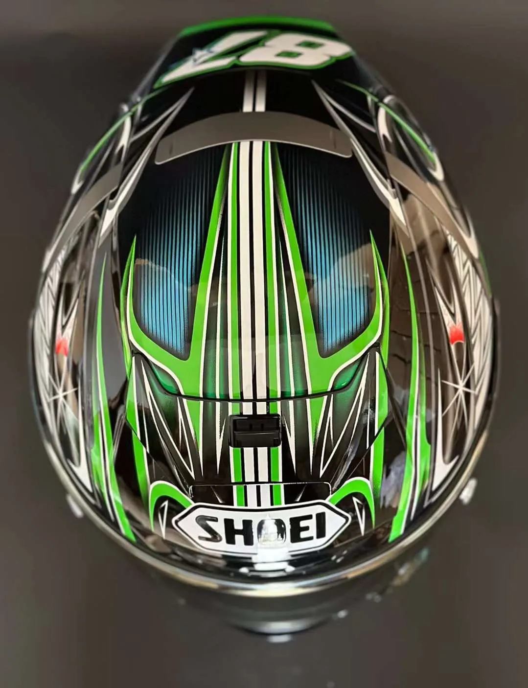 Full Face Motorcycle Helmet: Green Yanagawa 5 Style From Gxmpan