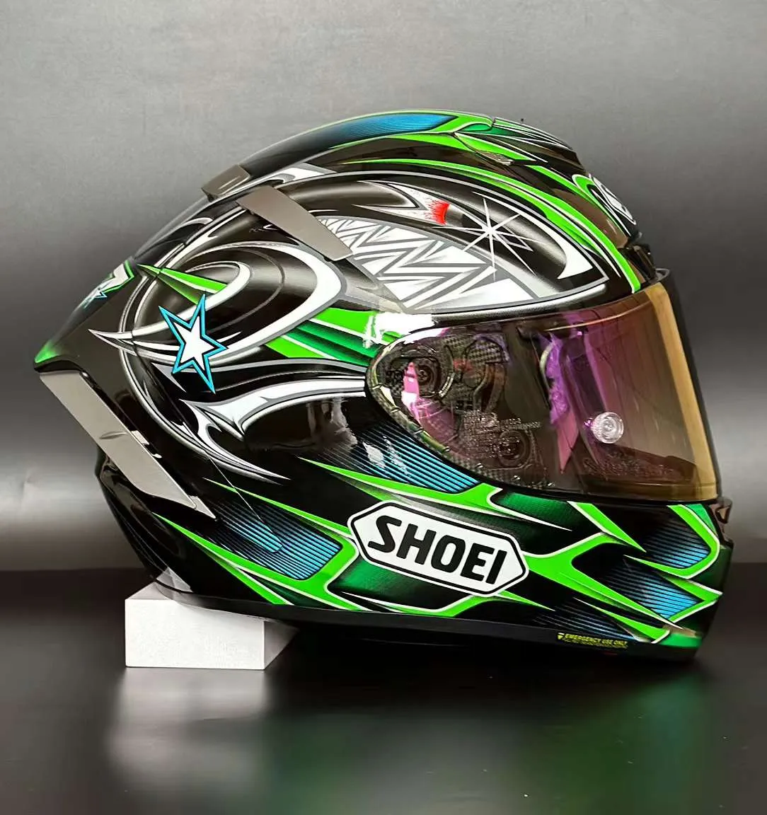 Full Face Motorcycle Helmet: Green Yanagawa 5 Style From Gxmpan