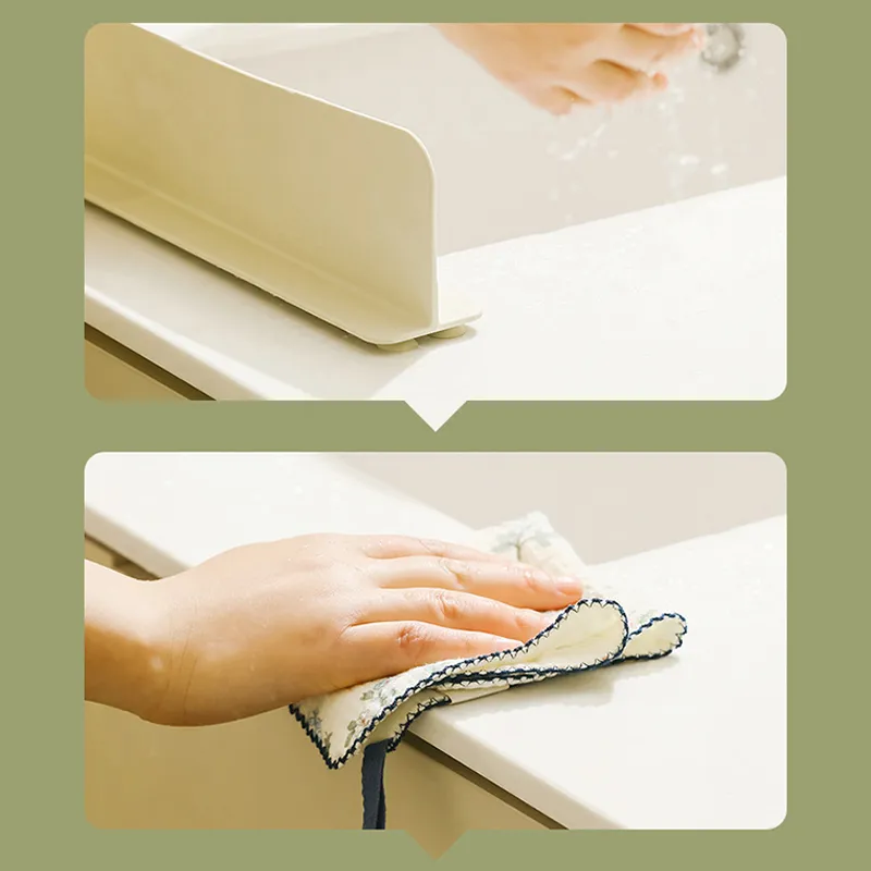 Silicone Sink Splash Guard With Suction Cup Anti-Splash Barrier For Kitchen Basin Waterproof Splatter Stopper Board