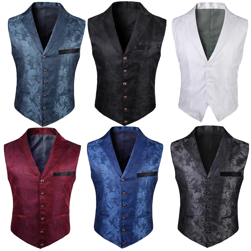 Jacquard Suit Vest High End Sleeveless Waistcoat | DHgate