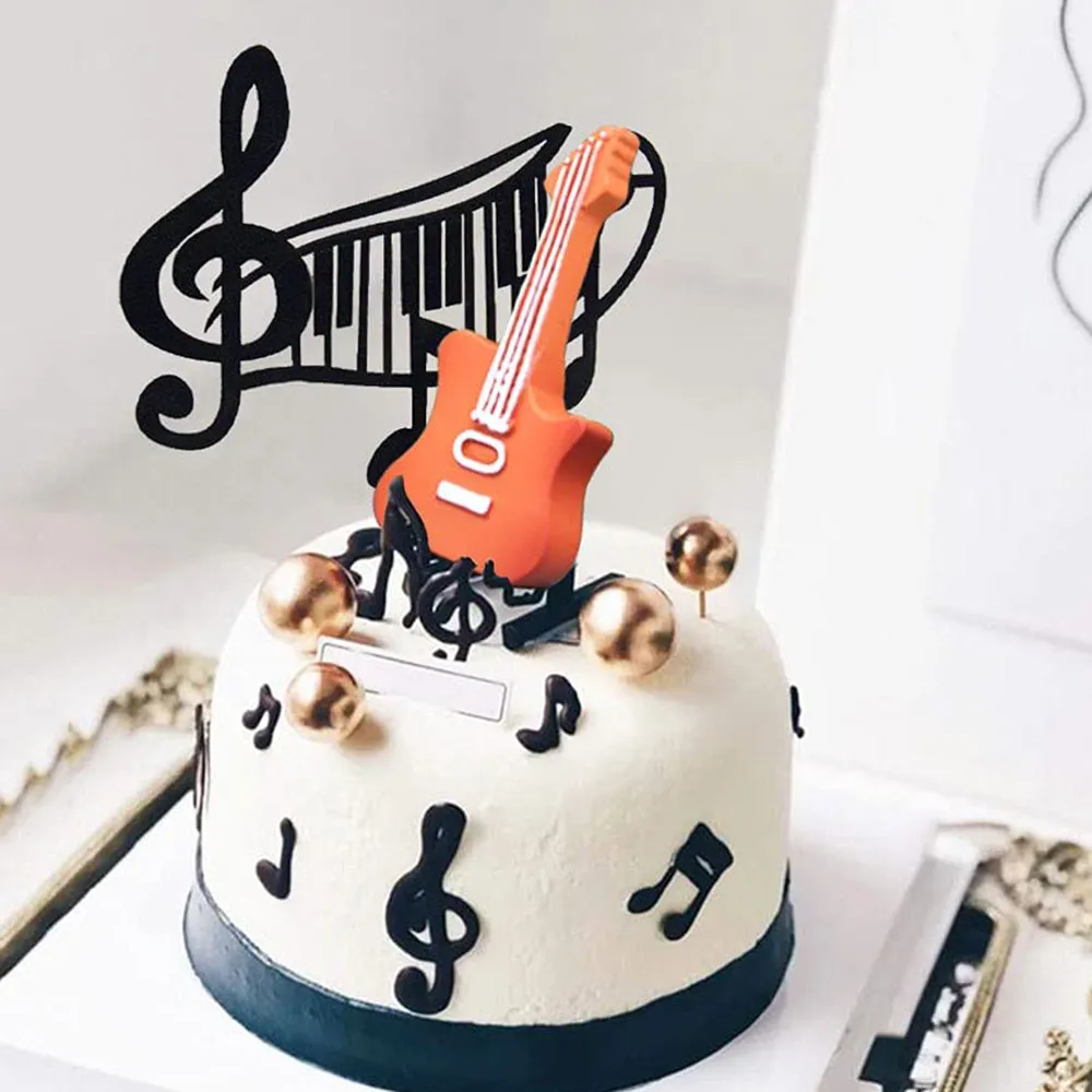 Accessoire Anniversaire Musique 13 Notes De Musique Noires à Piquer – Déco Fête Anniversaire Thème Musique, Topper Gâteau Créatif Notes Musique à Piquer Noir