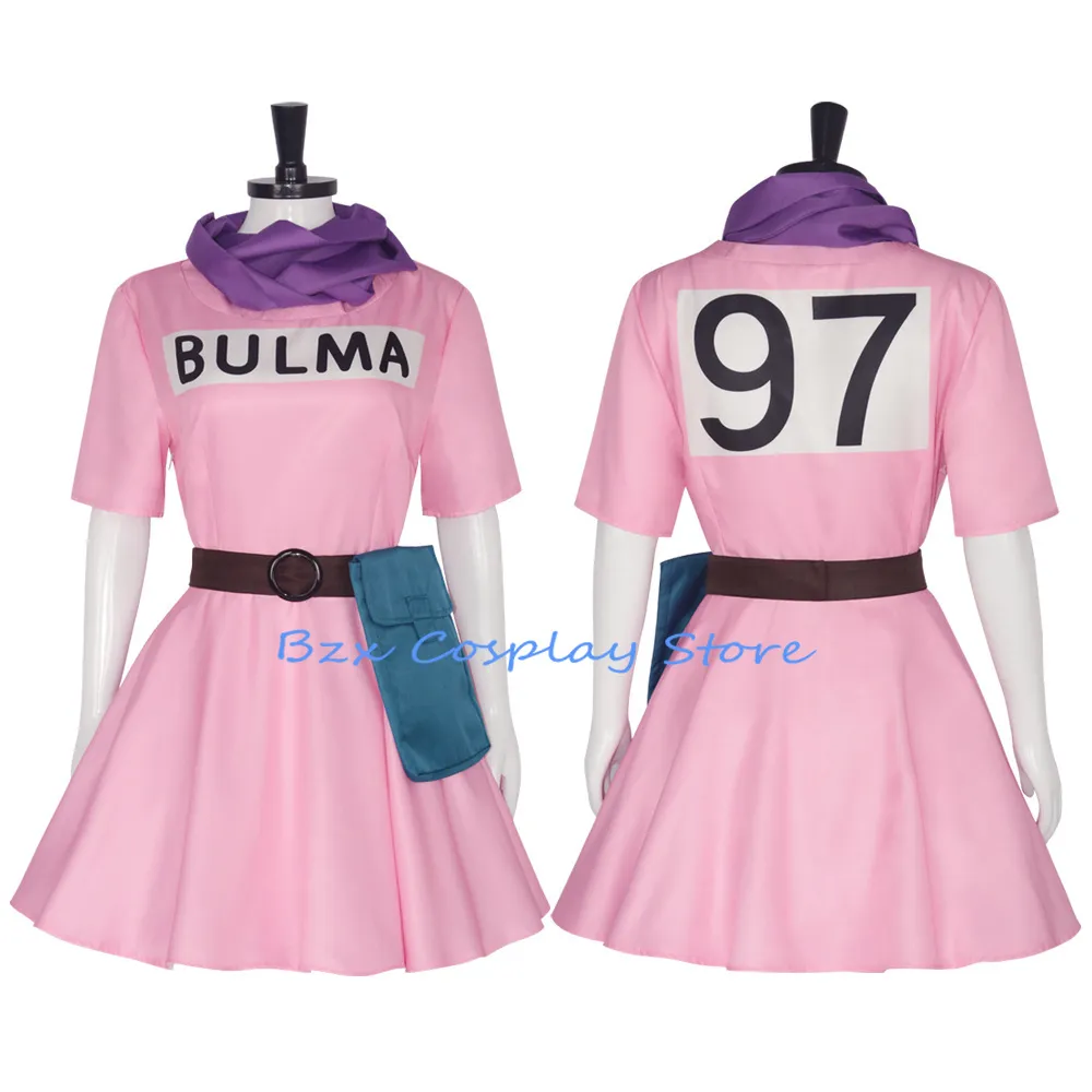 bulma pink dress cosplay Anime Bulma Cosplay Costume Pink Dress Adult Clothes Uniform Kawaii Girls  Carniv