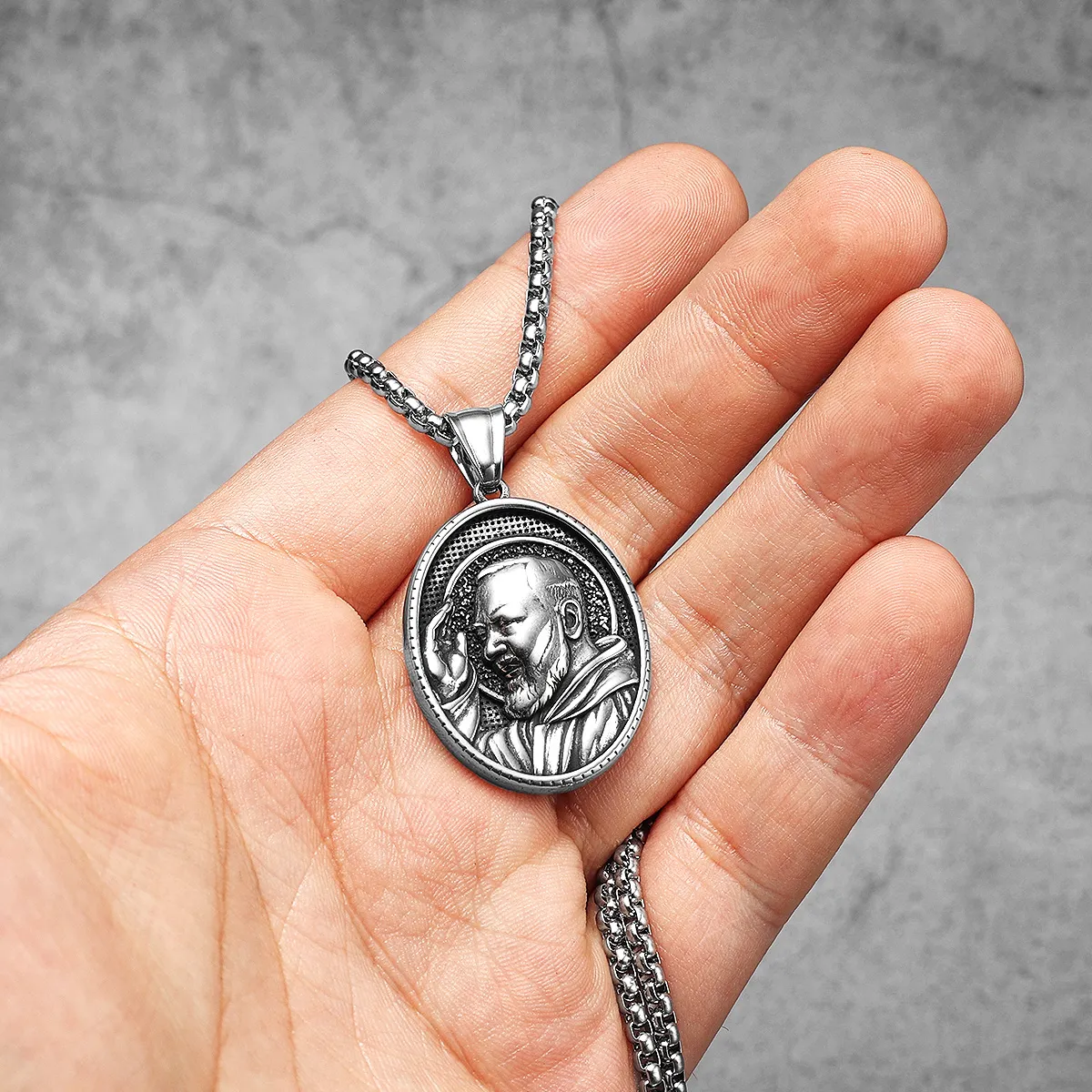Vintage Stainless Steel Catholic Padre Pio Amulet... From Dhmallqueen ...