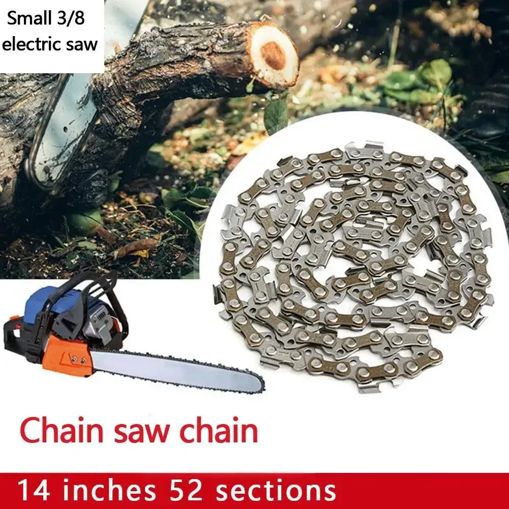 3/8 LP Pitch .050 Gauge 52DL 14 Chainsaw Chain 3 Pack – Low-Profile Full- Chisel Chrome Cutters