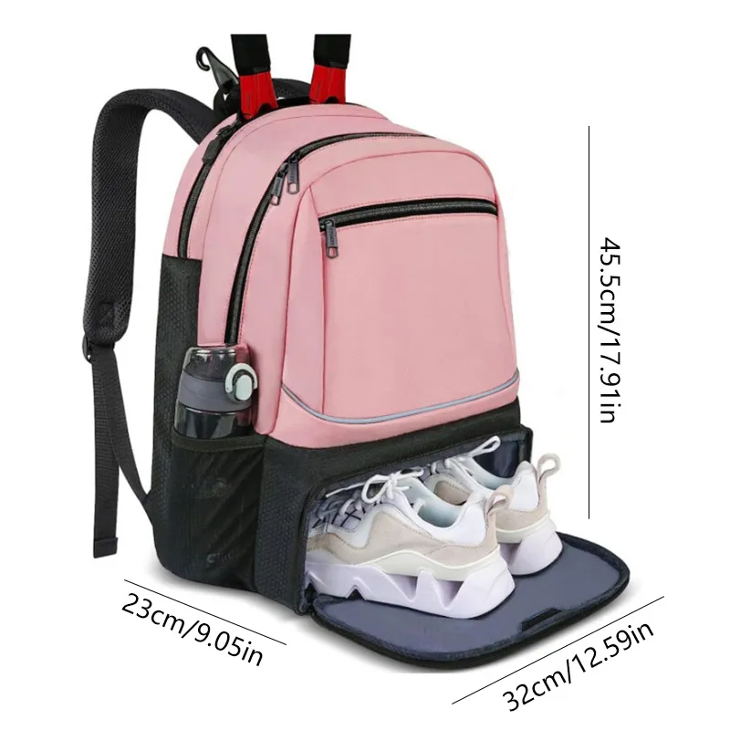 NUBILY Large Tennis Backpack – Holds 2 Rackets With  display picture 1