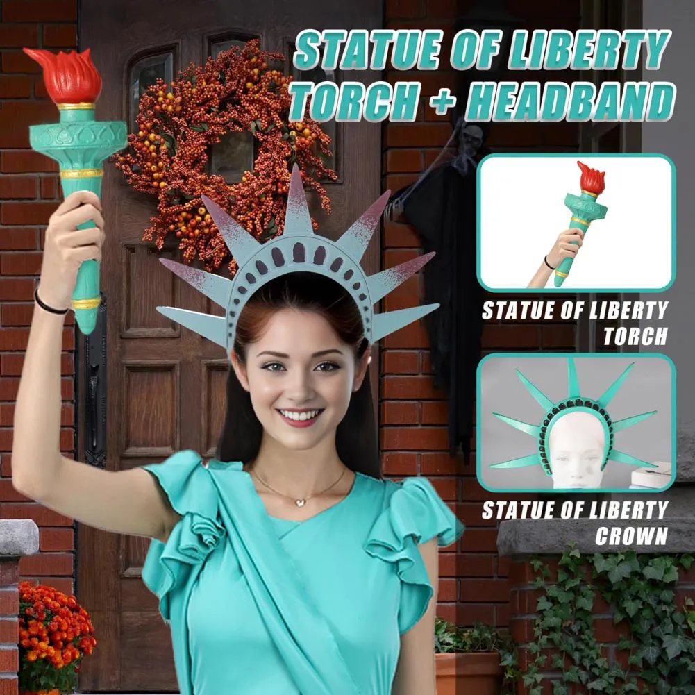 Statue Of Liberty Headband Crown Lady Liberty Torch... From  display picture 2