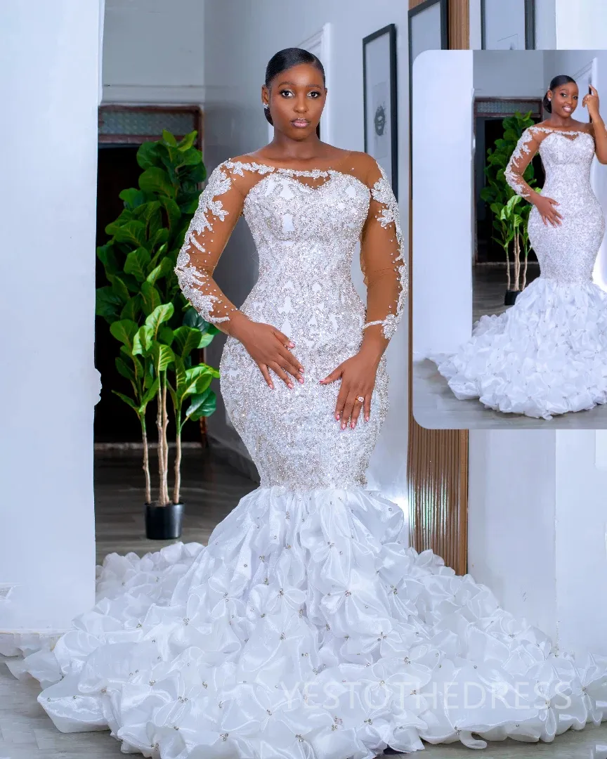 Mermaid Wedding Dress Bridal Gown with Long Capped Lace Sleeves and Beaded  Pearls, Zipper Back, Sweep Train for Chapel Weddings from Dhgate Mermaid Wedding  Dresses - price 356.99