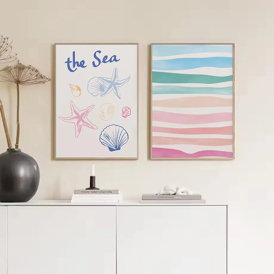 Trendy Beach Quotes Coastal Seashell Coralline Cute Summer Girly Poster  Canvas Painting Wall Art Pictures Home Interior Decor From Dh1102695158,  $15.81 | DHgate.Com, image size:920x920